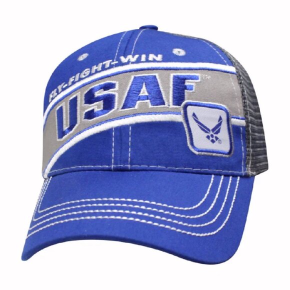 U.S. Air Force USAF Fly Fight Win Embroidered Mesh Cap Hat NEW Fast Ship - Picture 1 of 3